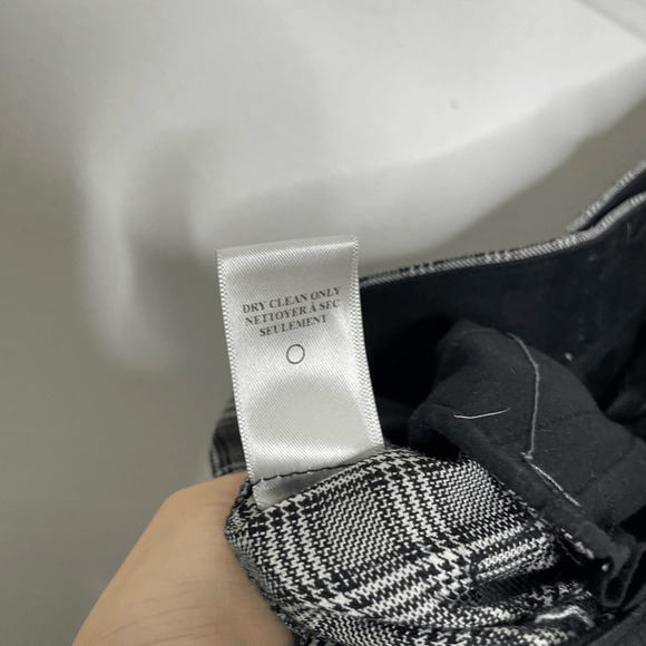 A.L.C. Houndstooth plaid skinny cropped pants wool blend mid rise WOMENS 6 - Picture 7 of 7